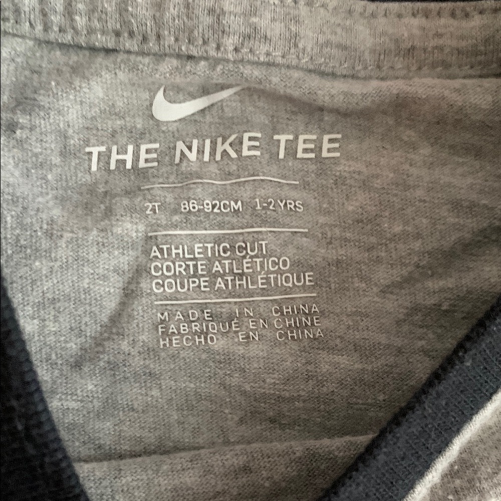 Nike Kids Baseball Graphic Tee - Gray and Black - Picture 3 of 4